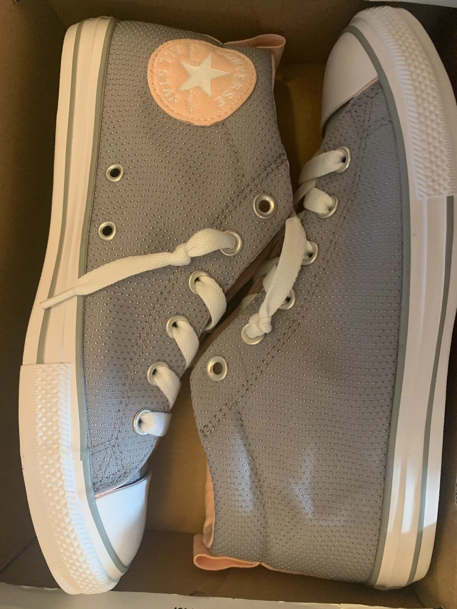 Converse CTAS Street Mid Dolphin White Pink Size 3 Girl s Junior