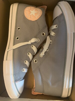 Converse CTAS Street Mid Dolphin White Pink Size Girl's Junior 662888F  Youth