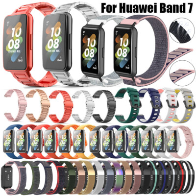 Für Huawei Band 7 Uhrenarmband Edelstahl Leder Sport Silikon Armband Wrist Strap