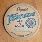 Vintage Frontenac Ale & Lager Beer Coaster Montreal Canada