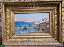 Seaside in Marseille by Adolphe GAUSSEN 1871-1954