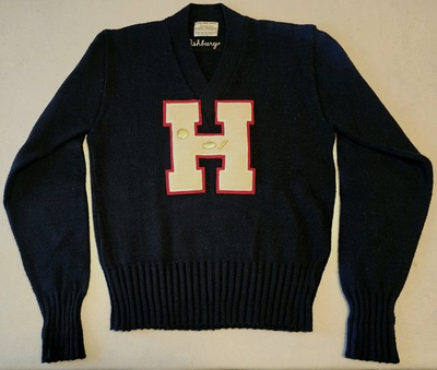 #ad Vintage BPC BRISTOL PRODUCTS Official Award Sweater V Neck Letterman quot;Hquot; Men#x27;s M $54.99