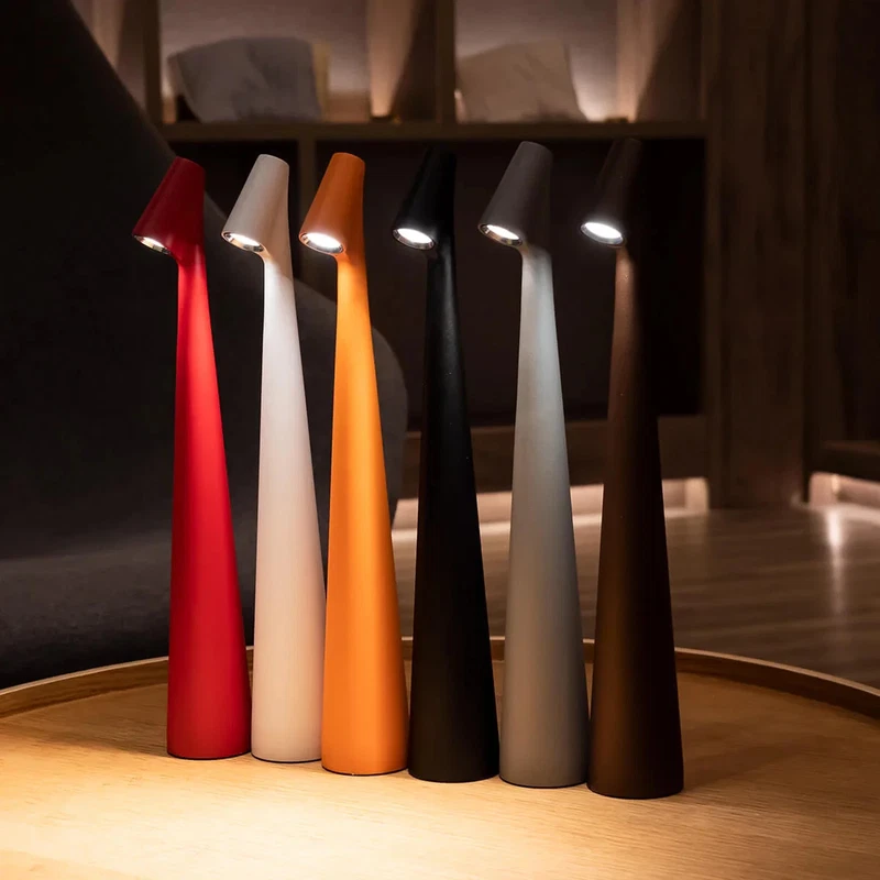 Lampada da Tavolo Touch Batteria USB Casa Ufficio in Alluminio LED 3 Intensità