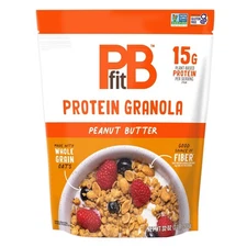 PBfit Peanut Butter Protein Granola, 15g Plant-Based 22% DV, Made... 