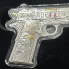 2024 1 Oz .999 Fine Silver "The Don 45" Donald Trump 45 Pistol Shaped Silver Bar