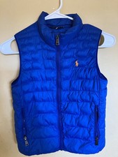 Boys Polo Ralph Lauren Pony Puffer Blue Vest.Sz8