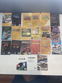 Lot Of 21 N64 Game Manuals Mario Pokemon Zelda Gauntlet Legends Mischief Makers