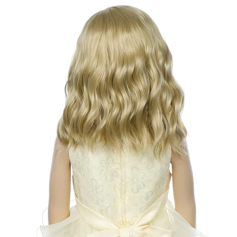 American Blonde Wig Kids Child Short Wavy Wig Ash Blonde Wigs Mixed - Image 4 of 4