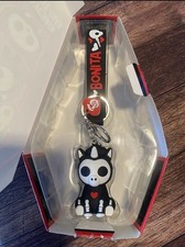 Skelanimals Bonita The Unicorn Keychain black  White Skeleton Heart