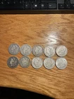 Lot of 10 Morgan Silver Dollars,  Mixed Dates, Good To Very Good Grades