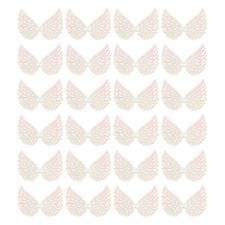 24Pcs Angel Wings for Crafts, White Angel Wings Wings 3.4 Inch 