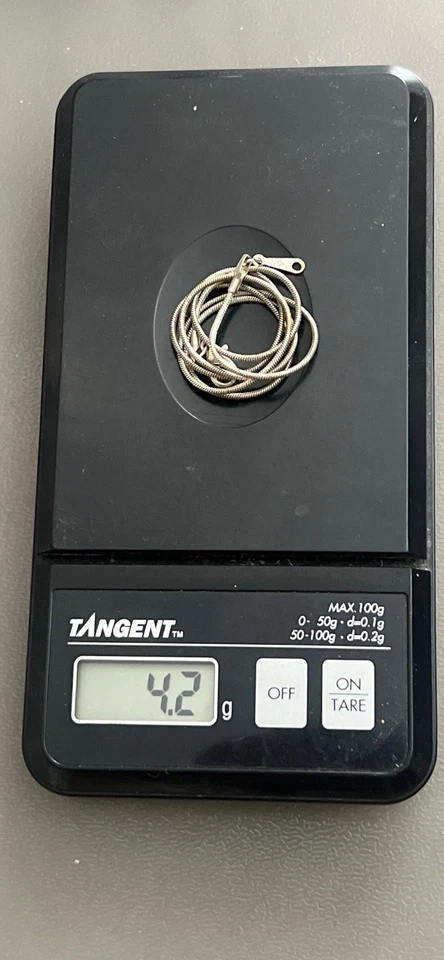 "Collar relleno de oro blanco de 18 quilates 18"" y colgante de perlas doradas de mar". Foto 3 de 4