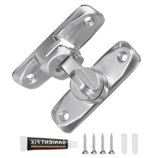 90/180 Barn Door Lock Zinc Alloy Flip Gate Sliding Door Latches Silver,1pcs