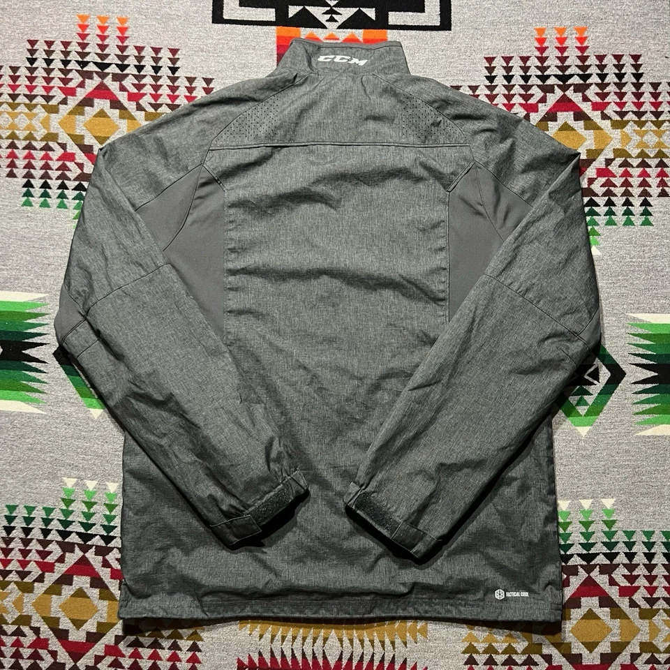 CCM куртка мужская средний Нью-Джерси Hitmen полный молнии хоккей серый тактический классный R1 - Изображение 2 из 4