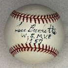 Rawlings Lew Burdette Signed Official MLB Baseball 1957 World Series MVP Auto