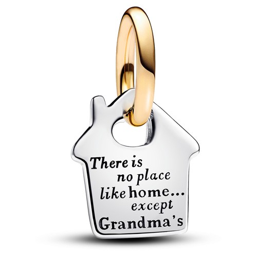 Pandora Two-tone Grandma's House Dangle Charm - Picture 1 of 1
