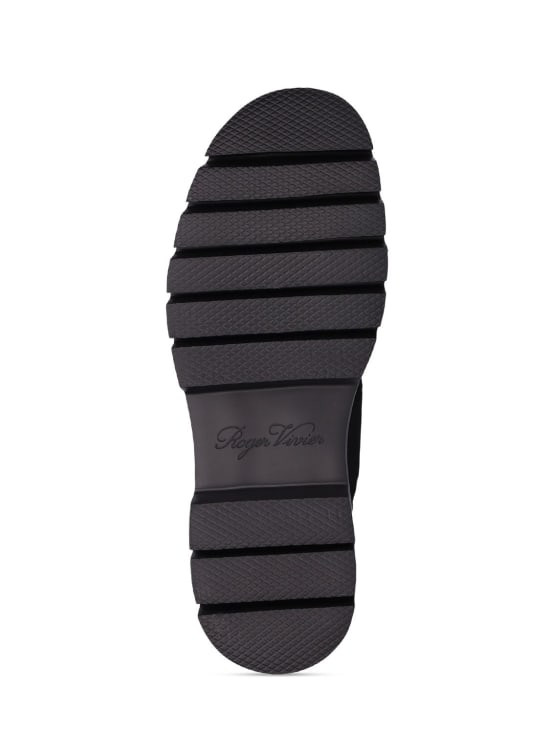 【Roger Vivier】Walkyviv 20mm ニットアンクルブーツ Roger Vivier - 20mm Walkyviv knit sock ankle boots - Black