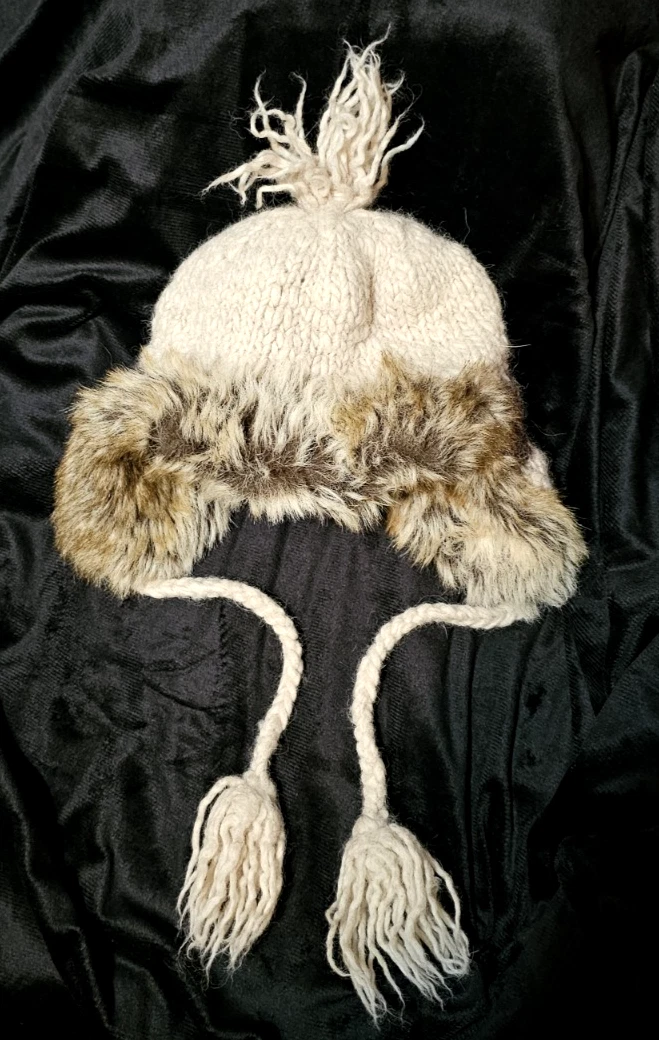 American Eagle Wool Alpaca Trapper Hat Faux Fur Earflap Aviator Winter AE