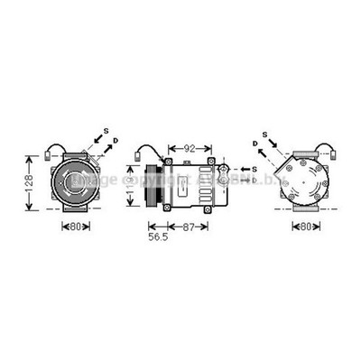 Kompressor Klimaanlage für Citroën C5 DC_ Break DE_ N68 Peugeot 807 E 406 8E/F