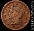 Photo of a 1845-P Large Cent from an eBay listing that sold on Jul 18, 2026