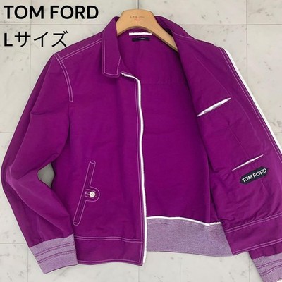 TOM FORD Zip Up Blouson Riders Style Jacket Size 48 Purple LAMPO Zip
