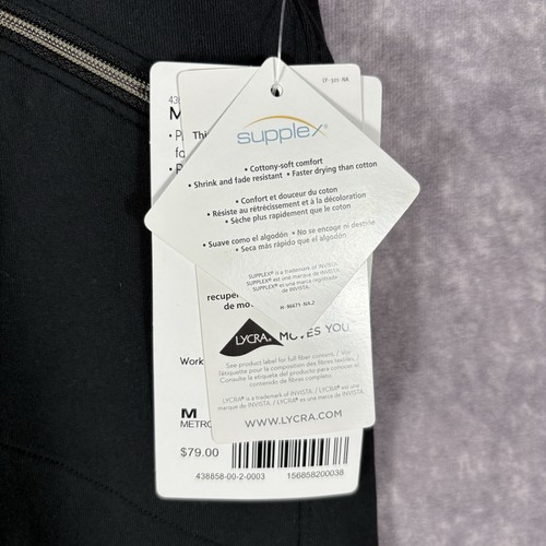 Athleta Pants Womens Medium Black Metro Slouch Capri Drawstring - Picture 2 of 9