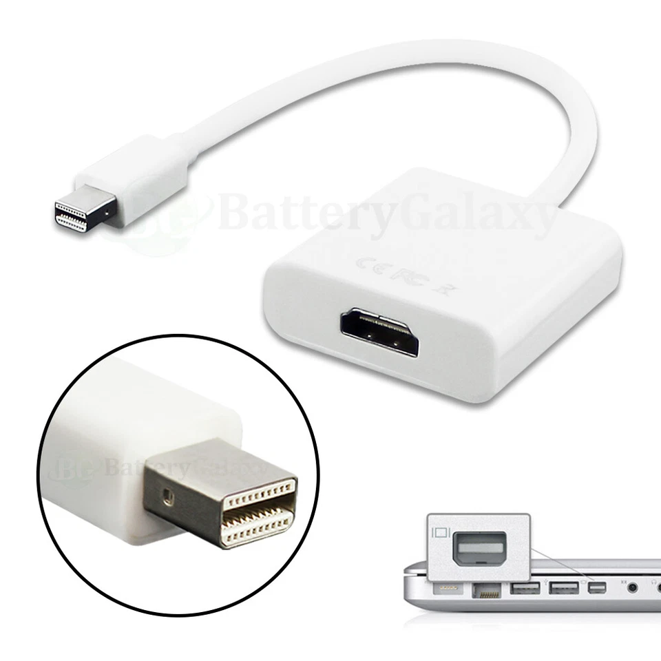 10X For Mac Pro MacBook DP Male to HDMI Female Cable Adapter Mini Display Port - Image 3 of 4