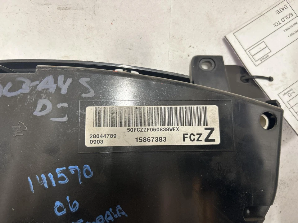 2006 CHEVROLET IMPALA Speedometer cluster US U2E 44k miles OEM 06 - Imagem 3 de 4