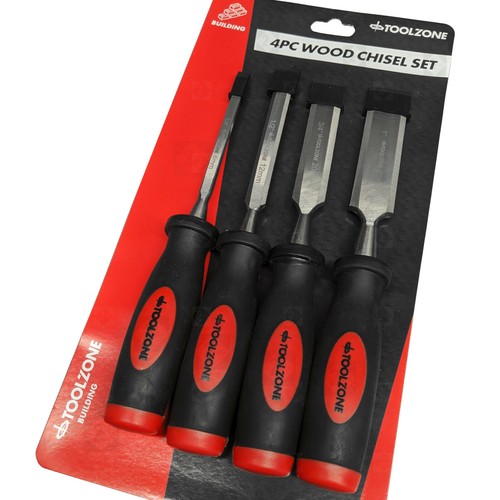 Wood Chisel Set 4 Pieces Woodworking Tools Sharpe Carpentry Joiners Chisels - Picture 2 of 6