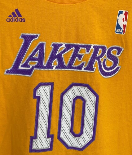 NEW Youth Kids L Adidas LA Lakers Steve Nash NBA Cotton Jersey Player Tee Shirt - Picture 11 of 18