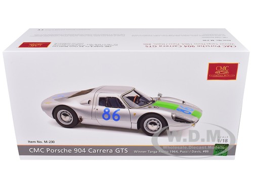 PORSCHE 904 CARRERA GTS #86 WINNER TARGA FLORIO 1964 1/18 DIECAST BY CMC M-230 - Picture 16 of 16
