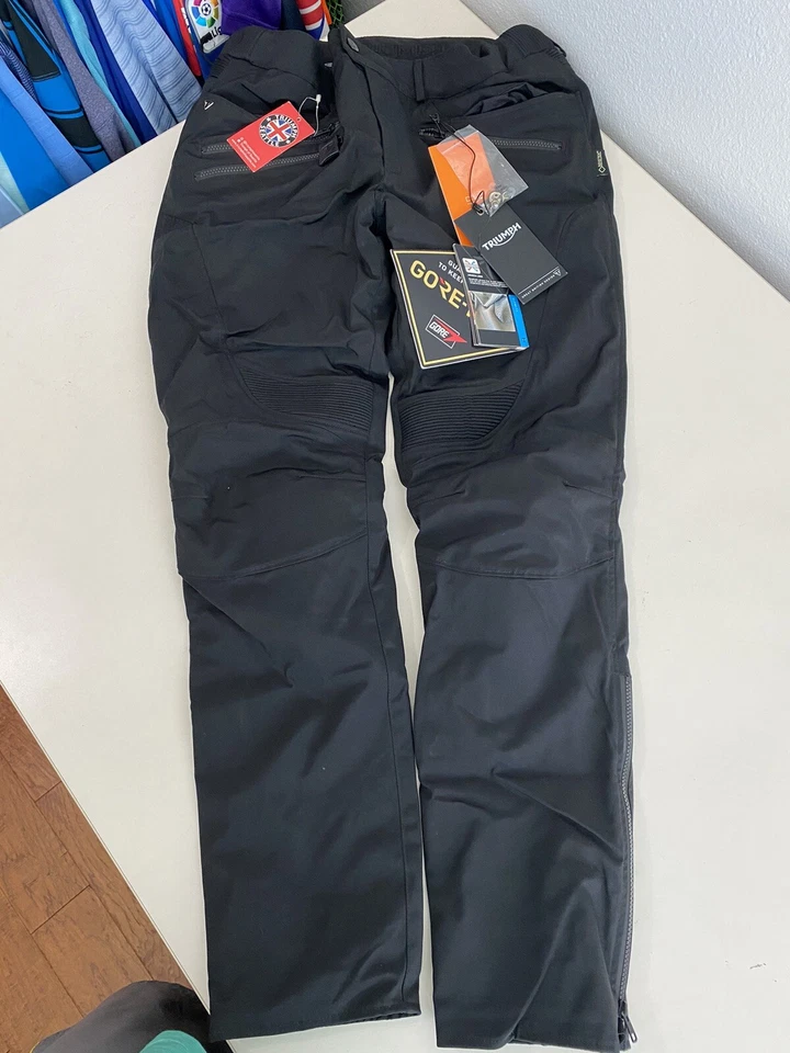 Black Triumph Gore-Tex Motorcycle Pants Charlotte Men's XXL 2XL Foto 2 de 4
