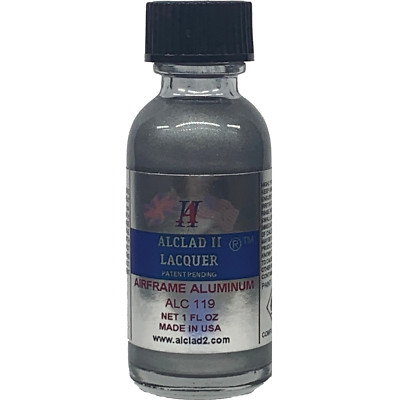 Alclad II Airframe Aluminum High Shine Lacquer Paint 1 oz ALC-119