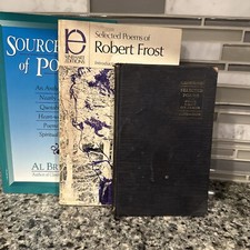 Poem 3 Book Lot 1899 Alexander Pope Selected Robert Frost Sourcebook Poetry Set