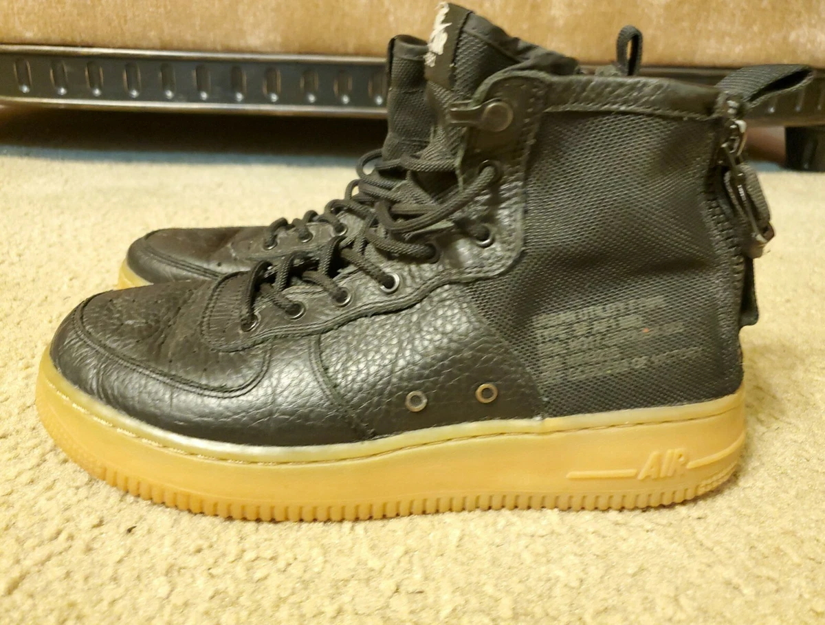 NIKE AIR FORCE 1 SF AF1 MID "URBAN UTILITY" BLACK-GUM