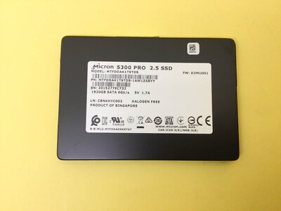 Micron 5300 PRO 1.92TB SATA 6Gb/s 2.5'' 3D SSD MTFDDAK1T9TDS