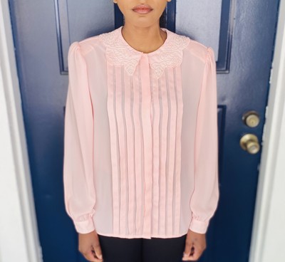 pale pink chiffon top
