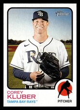 Corey Kluber 2022 Topps Heritage #571 Tampa Bay Rays *035