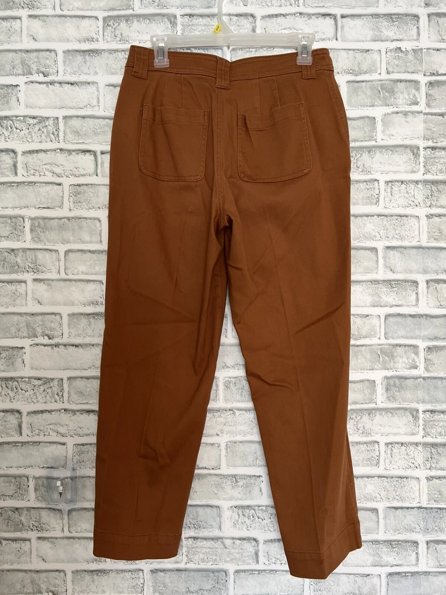 A New Day Pants Women's Size 4 Rust Brown/Orange Stretch Elastizado pants  EUC