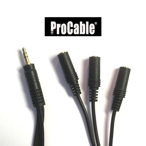 3.5mm Speaker 3 Way Headphone Splitter Converter 1 Male to 3x Female US Seller - Picture 4 of 12