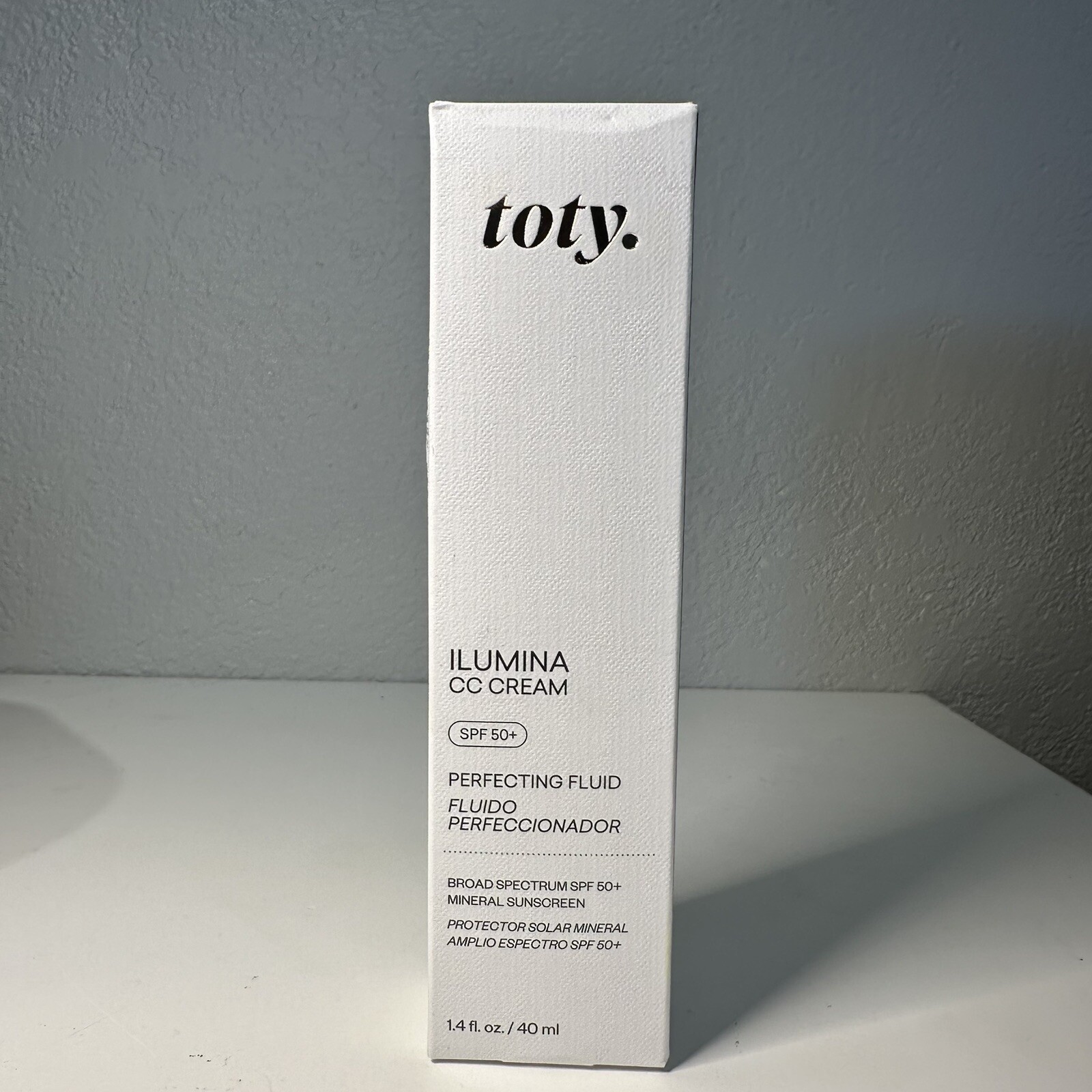 Toty Ilumina CC Cream SPF 50 Mineral Sunscreen Perfecting Fluid 5w2 1.4 Fl Oz