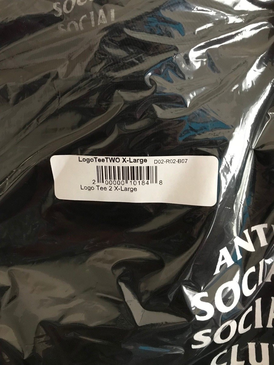 Anti Social Social Club Logo Tee 2 Black T-Shirt ASSC Size S M L