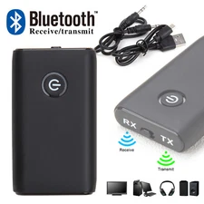 Bluetooth 5.0 Transmitter Receiver 2 IN 1 Wireless Audio 3.5mm Jack Aux Adapter