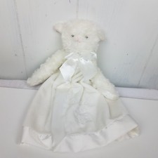 Bearington Baby Collection White sheep lamb lovey security blanket Blessed