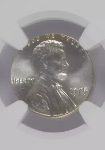 1975 NGC MS65 Lincoln Cent on Dime Blank  🔴 Elusive P Date -- Underpriced Error