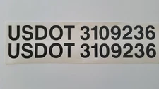 USDOT NUMBERS (2) OR GVW/MC Custom made  FREE SAME DAY SHIPPING!