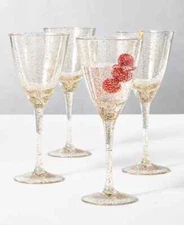 The Cellar Holiday Sayings Glitter Drinkware, Set of 4