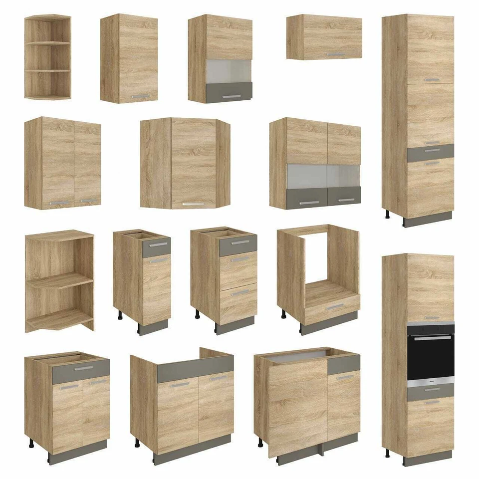 Küchenschrank Hängeschrank Unterschrank Küche Küchenzeile Einbauküche ALINA - Bild 2 von 4