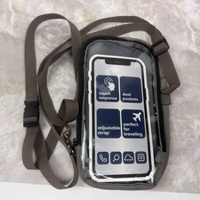 NWT Made For Retail Cellphone Lanyard Bag Adjustable Strap Gray Travel