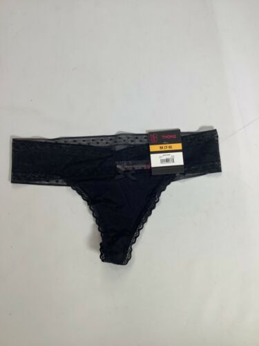 Womens No Boundaries Black Micro Thong NEW! NWT - Picture 1 of 4